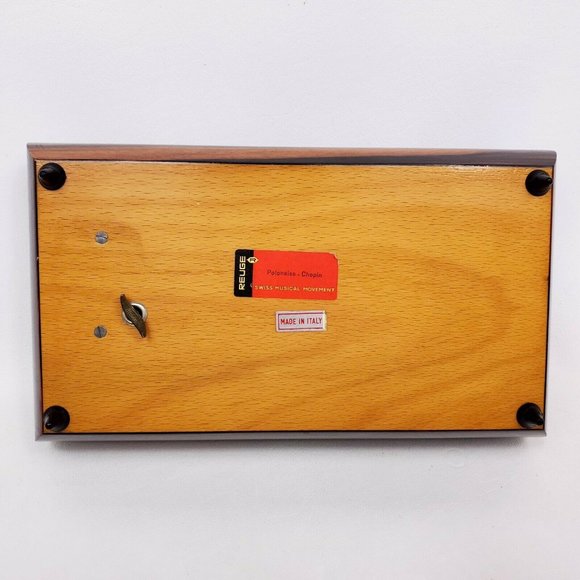 Vintage Reuge Musical Jewelry Box Wooden Swiss - Picture 8 of 8